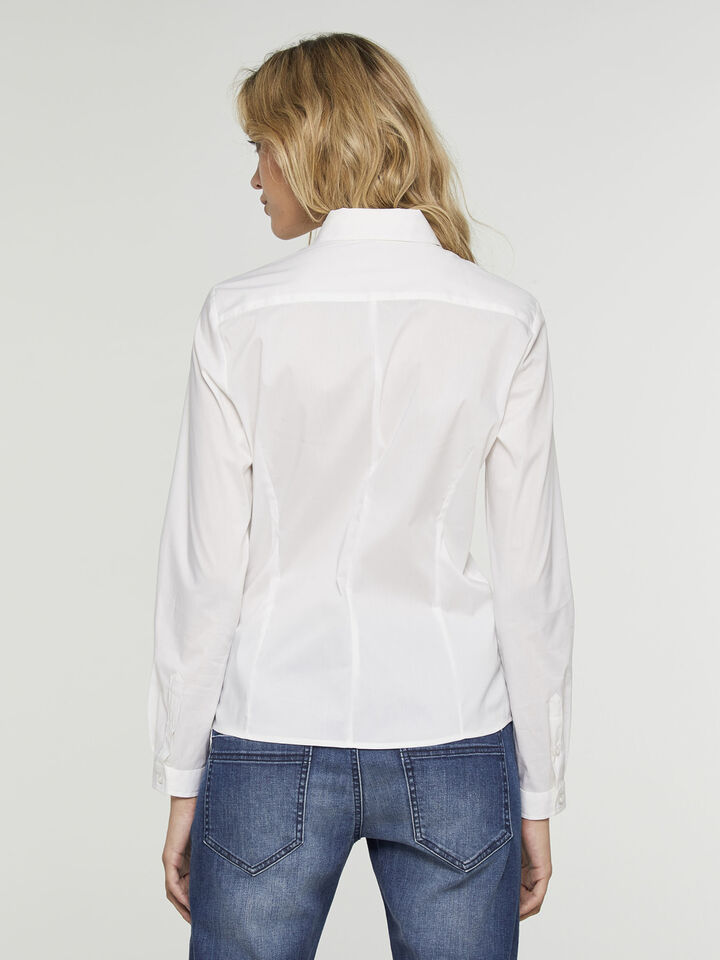 Camicia slim fit - camicie da donna - Bianco | Sisley image number 3